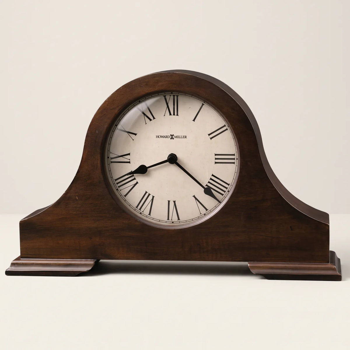 Howard Miller Humphrey Mantel Clock, 14-inch, front view on a plain white background