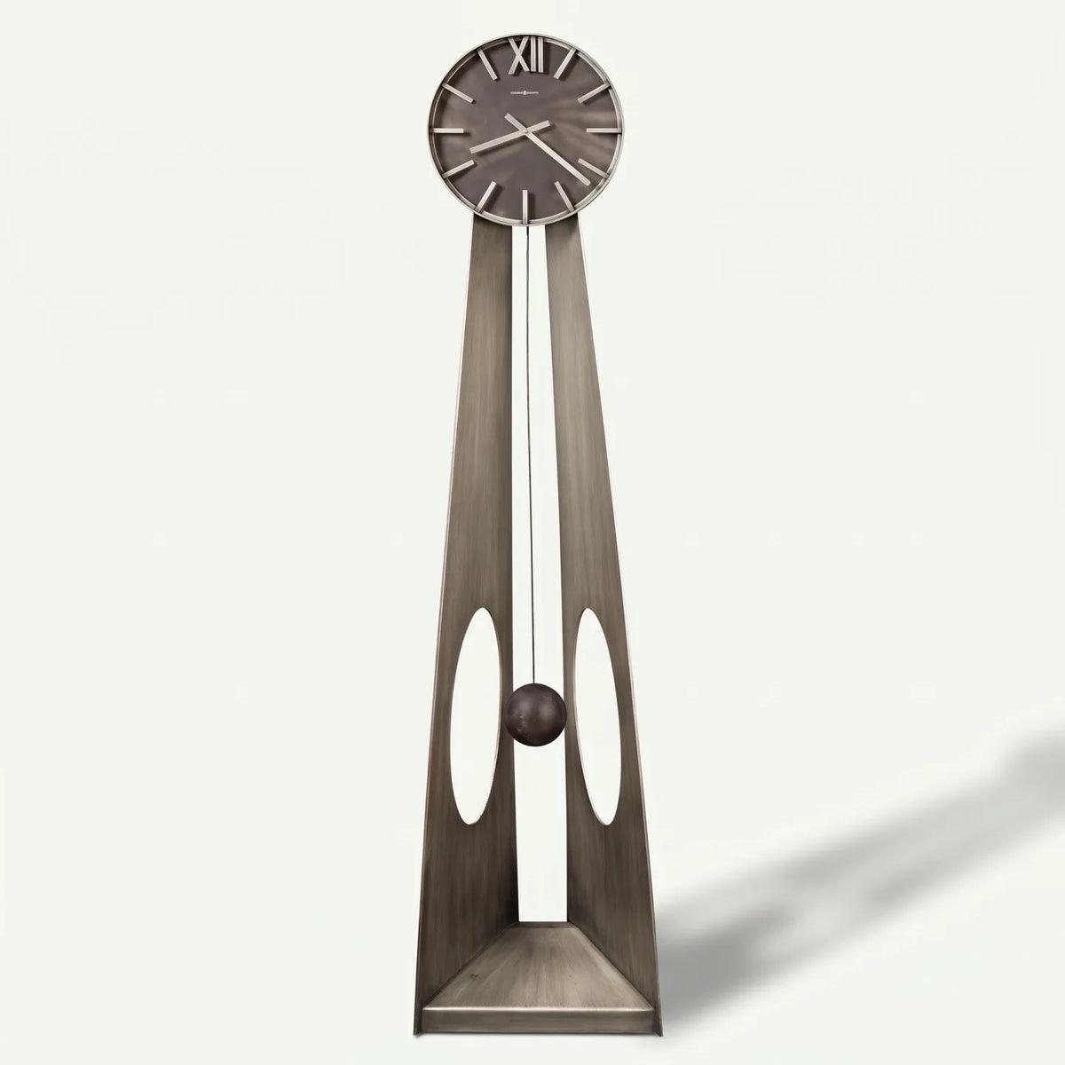 Howard Miller Odie Grandfather Clock, 74-inch, front view on a plain white background