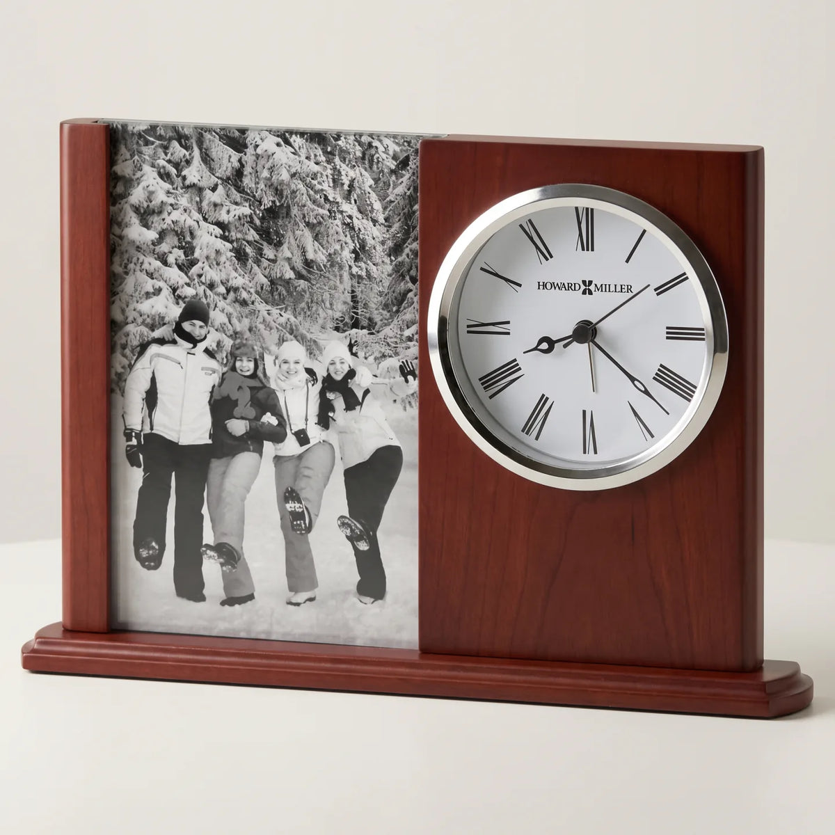 Howard Miller Portrait Caddy II Tabletop Clock, 9-inch, front view on a plain white background