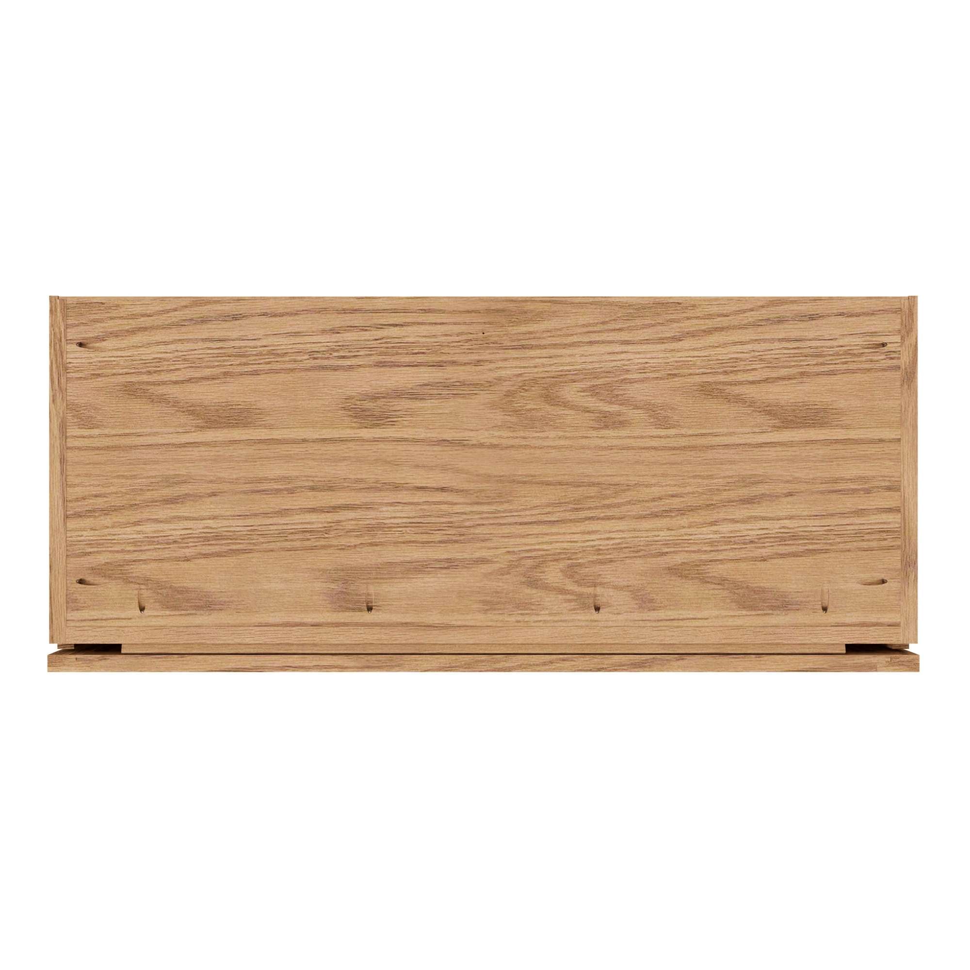 Wooden storage box with a smooth, natural finish