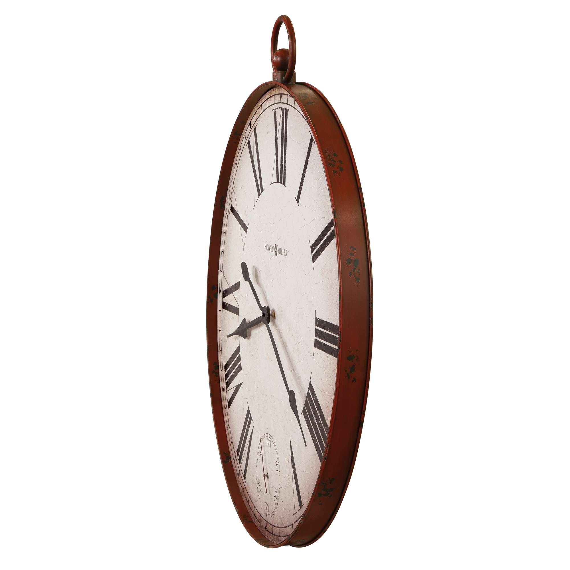 Vintage oval wall clock with Roman numerals