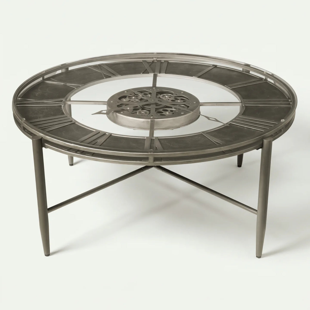 Howard Miller Elon Clock Table, 42-inch, front view on a plain white background