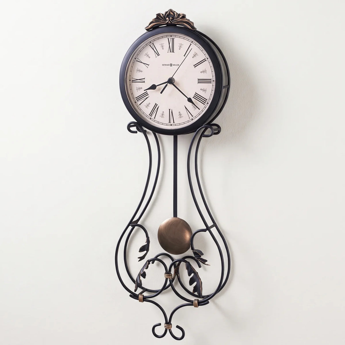 Howard Miller Paulina Wall Clock, 24-inch, front view on a plain white background