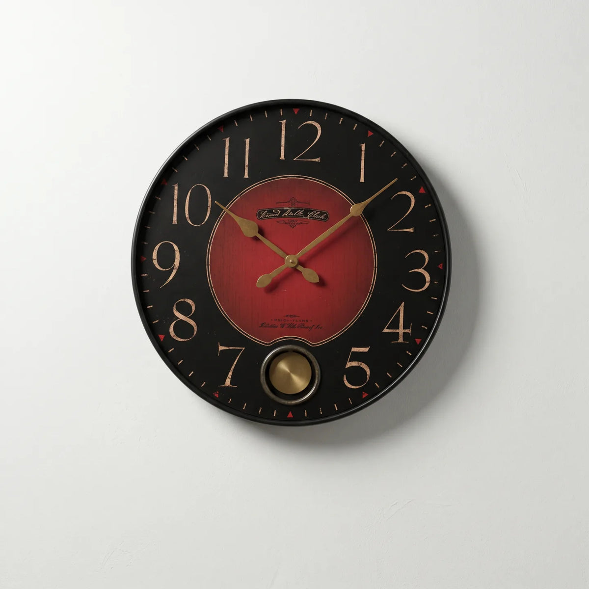 Howard Miller Harmon Wall Clock, 26-inch, front view on a plain white background