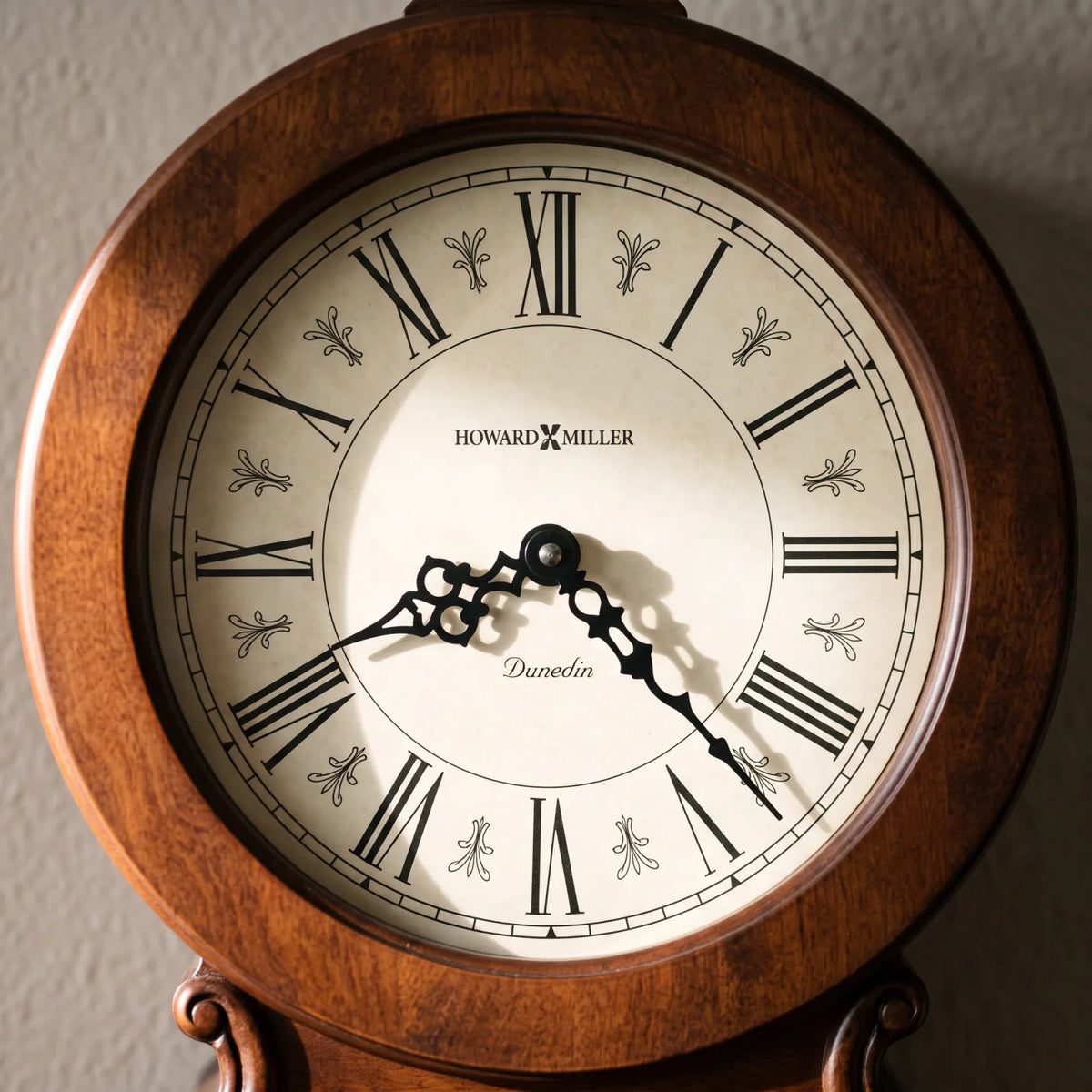 Howard Miller Arendal Wall Clock, close-up of the dial and finish detail