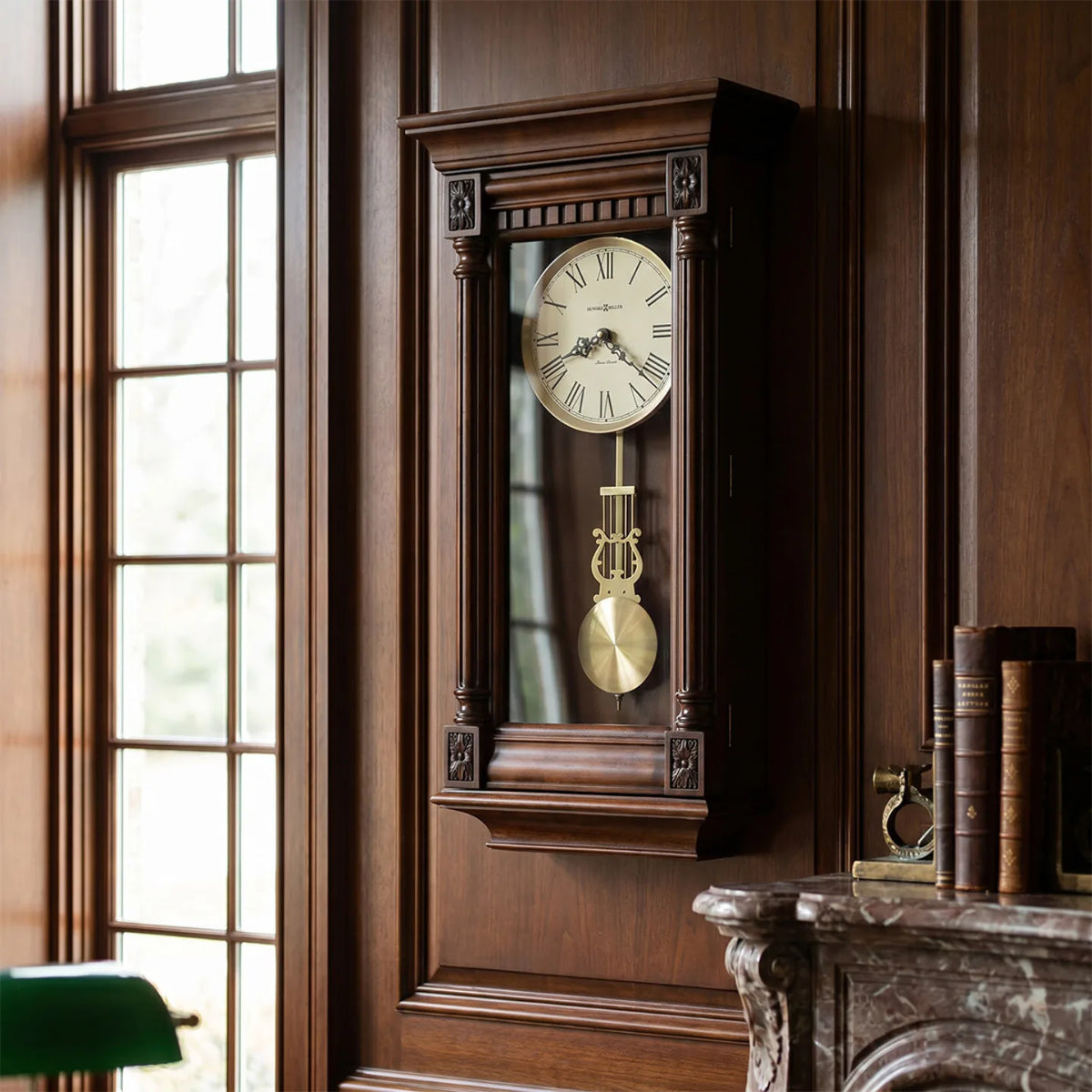 Lewisburg 13.75 in Chiming Wall Clock | Howard Miller