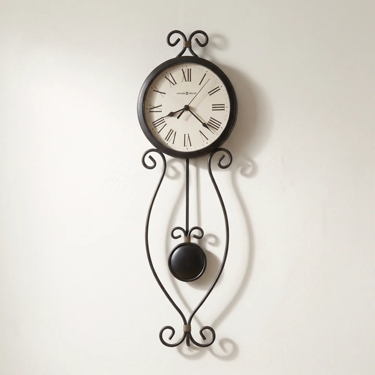 Howard Miller Ivana Wall Clock, 24-inch, front view on a plain white background