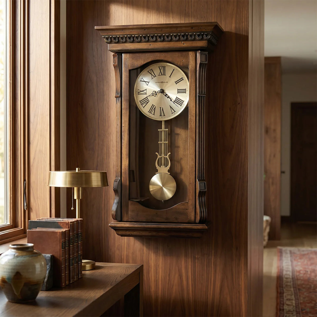 Howard Miller 壁掛け時計　ヴィンテージ　アンティーク　イームズ Agatha 15 in Chiming Wall Clock | Howard Miller