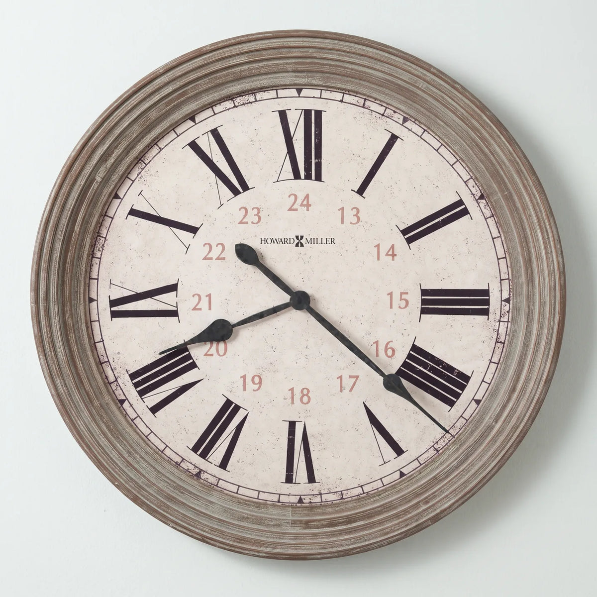 Howard Miller Nesto Wall Clock, 31-inch, front view on a plain white background