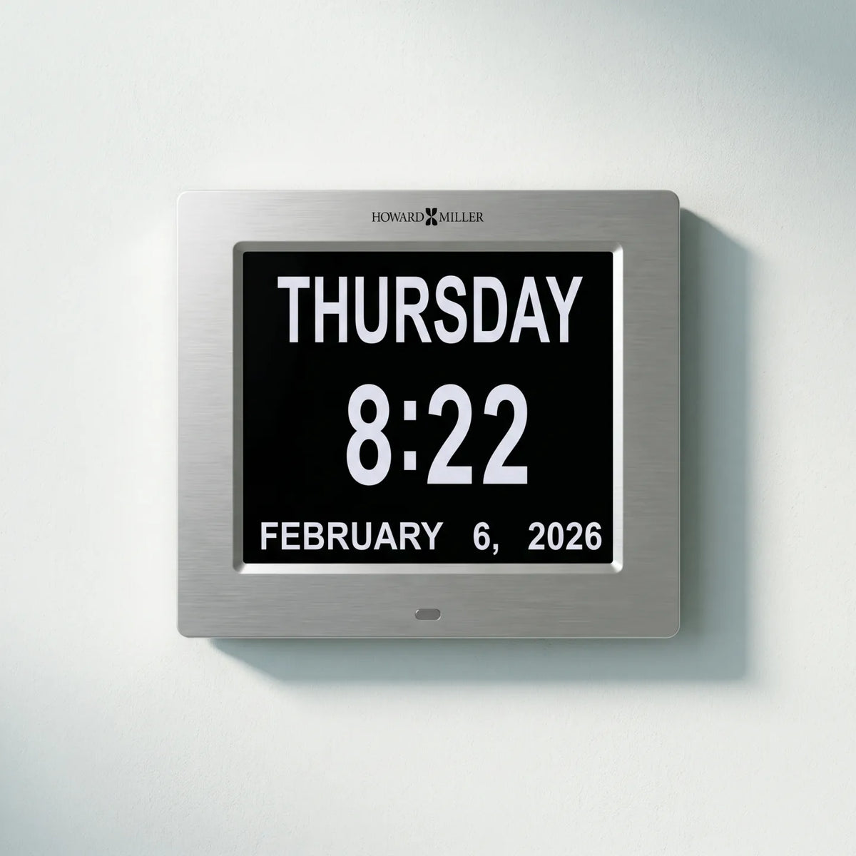 Howard Miller Memory Wall Clock, 8-inch, front view on a plain white background