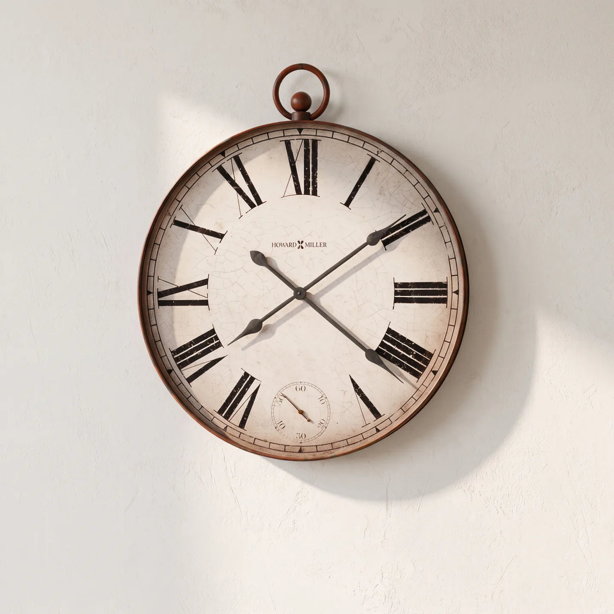 Howard Miller Gallery Pocket Watch II Wall Clock, 36-inch, front view on a plain white background