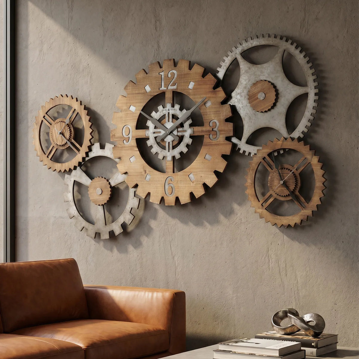 cogwheel gear III 49 in Oversized Wall Clock Mule 20 Zoll Klapp safety-trainers not real gears Size:EU 42