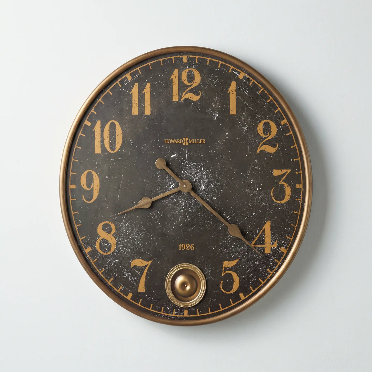 Howard Miller Union Depot Gallery Wall Clock, 23-inch, front view on a plain white background