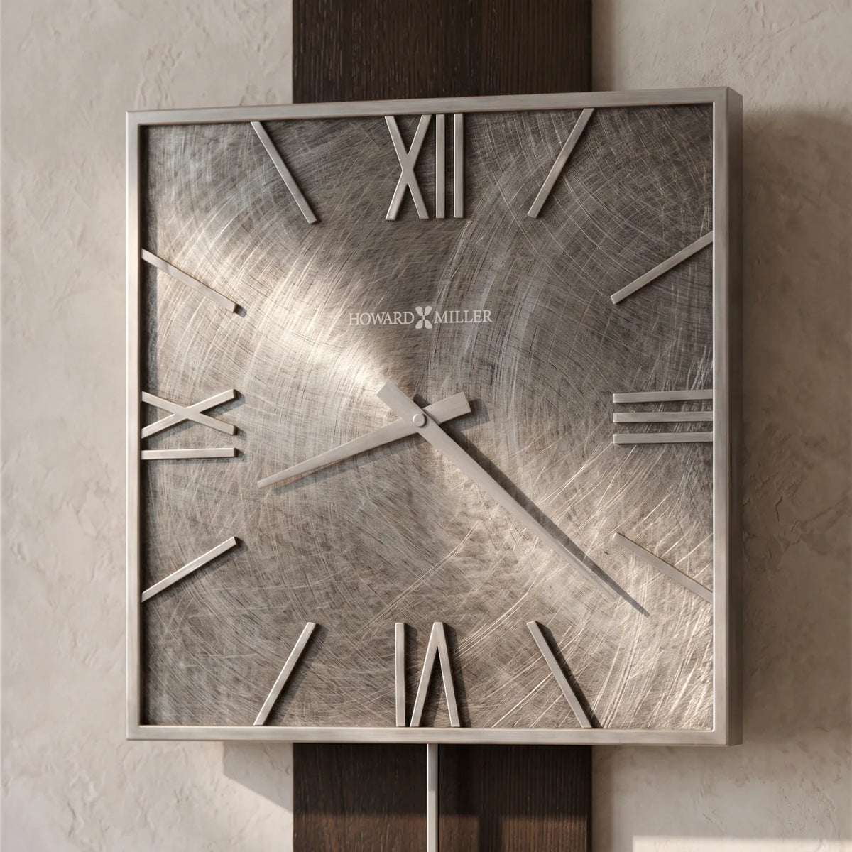 Howard Miller Maclane Wall Clock, close-up of the dial and finish detail