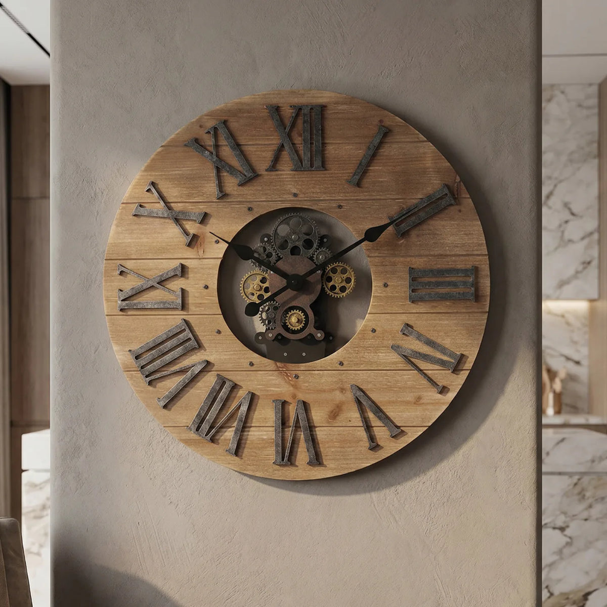 Forest Oversized 24 in Oversized Wall Clock | Howard Miller