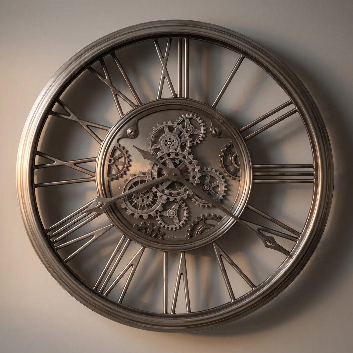 Howard Miller Rafe Wall Clock, close-up of the dial and finish detail