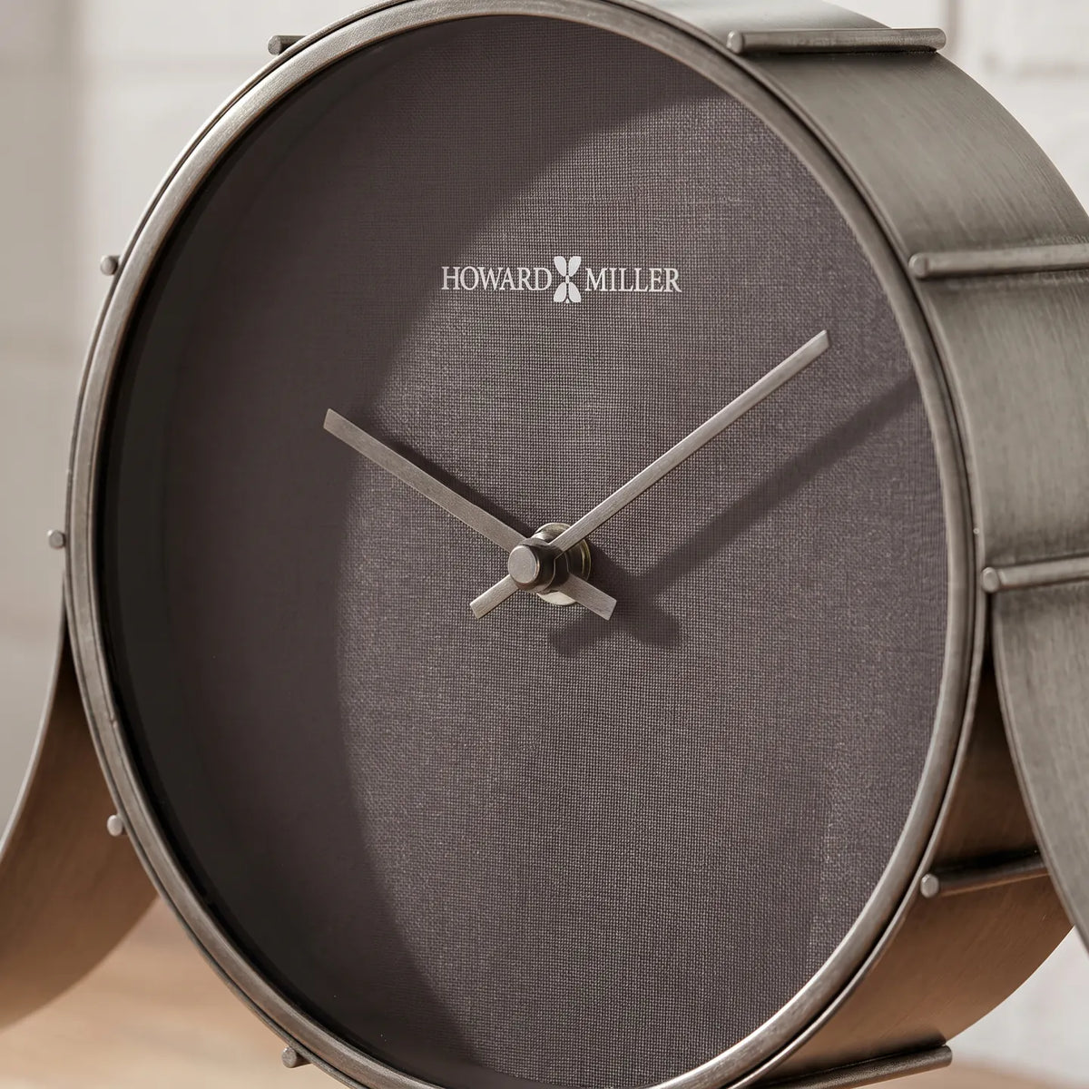 Howard Miller Seeley Mantel Clock, close-up of the dial and finish detail