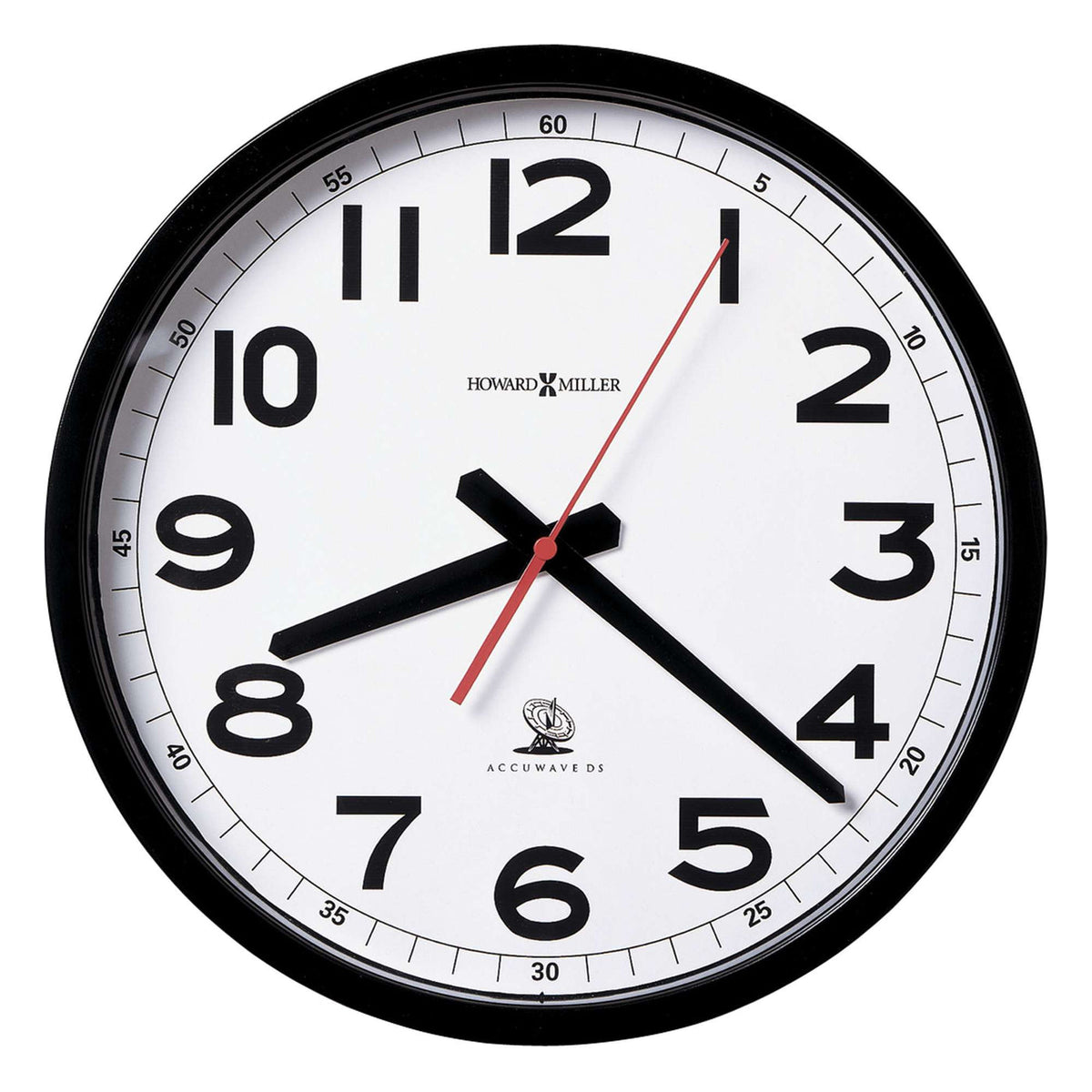Howard Miller Accuwave II Wall Clock, 12-inch, product packshot on a white background