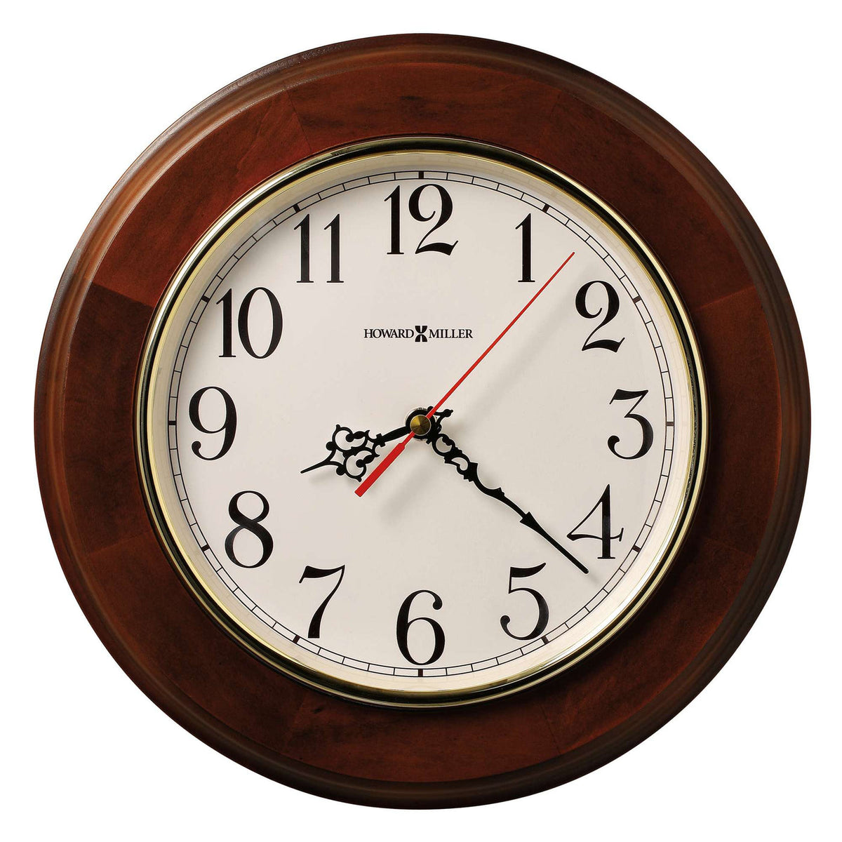 Howard Miller Brentwood Wall Clock, 12-inch, product packshot on a white background