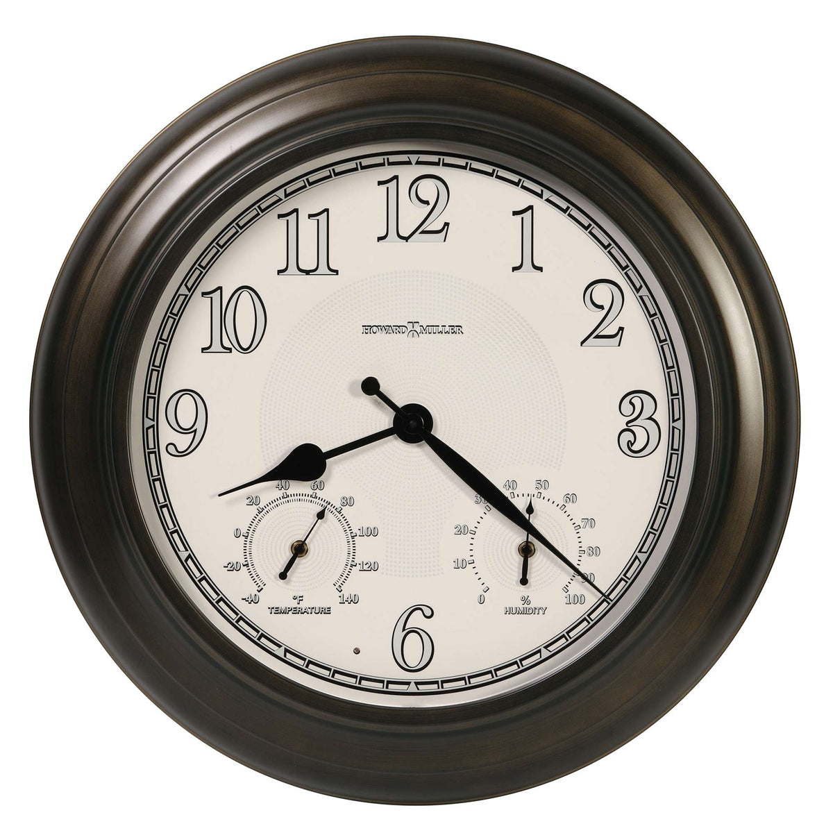 Howard Miller Briar Outdoor Wall Clock, 24-inch, product packshot on a white background
