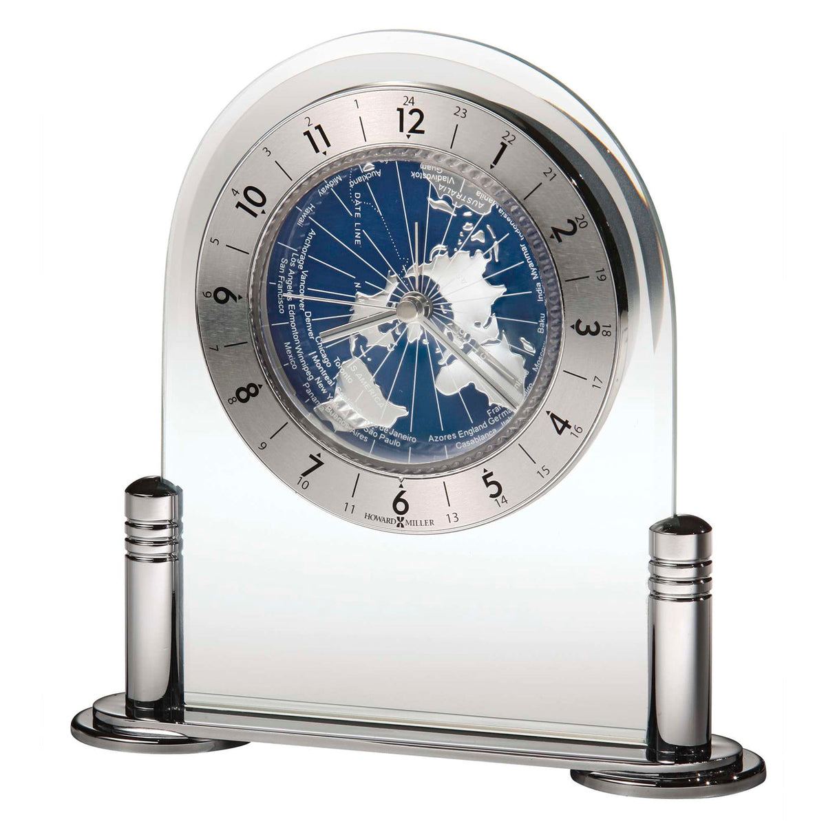 Howard Miller Discoverer Tabletop Clock, 6-inch, product packshot on a white background