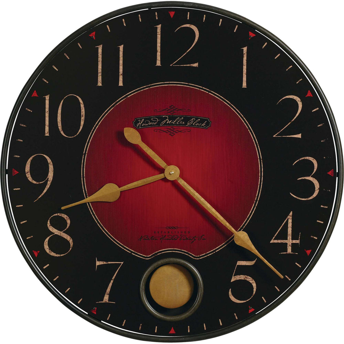 Howard Miller Harmon Wall Clock, 26-inch, product packshot on a white background