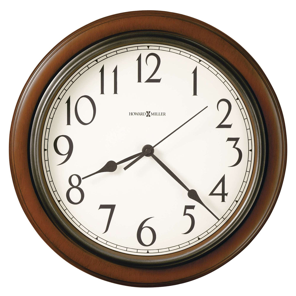 Howard Miller Kalvin Wall Clock, 15-inch, product packshot on a white background