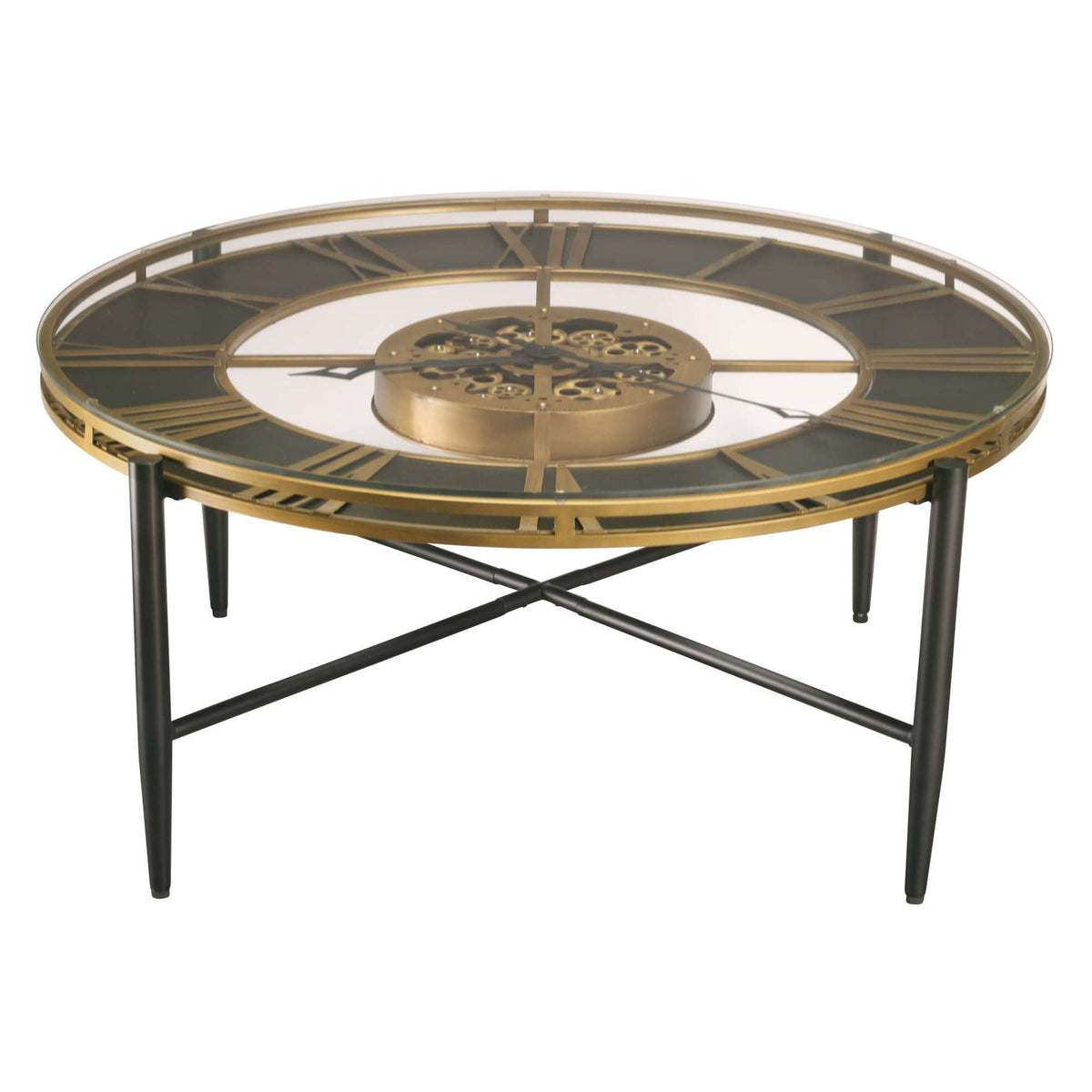 Howard Miller Mayer Clock Table, 42-inch, product packshot on a white background