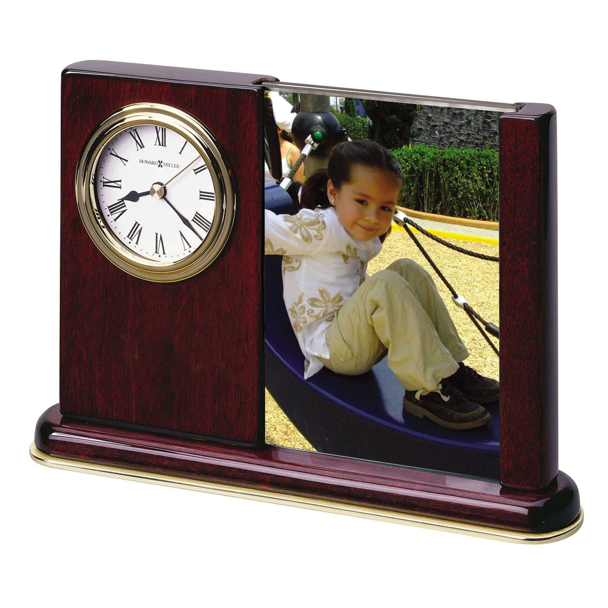 Howard Miller Portrait Caddy Tabletop Clock, 8-inch, product packshot on a white background