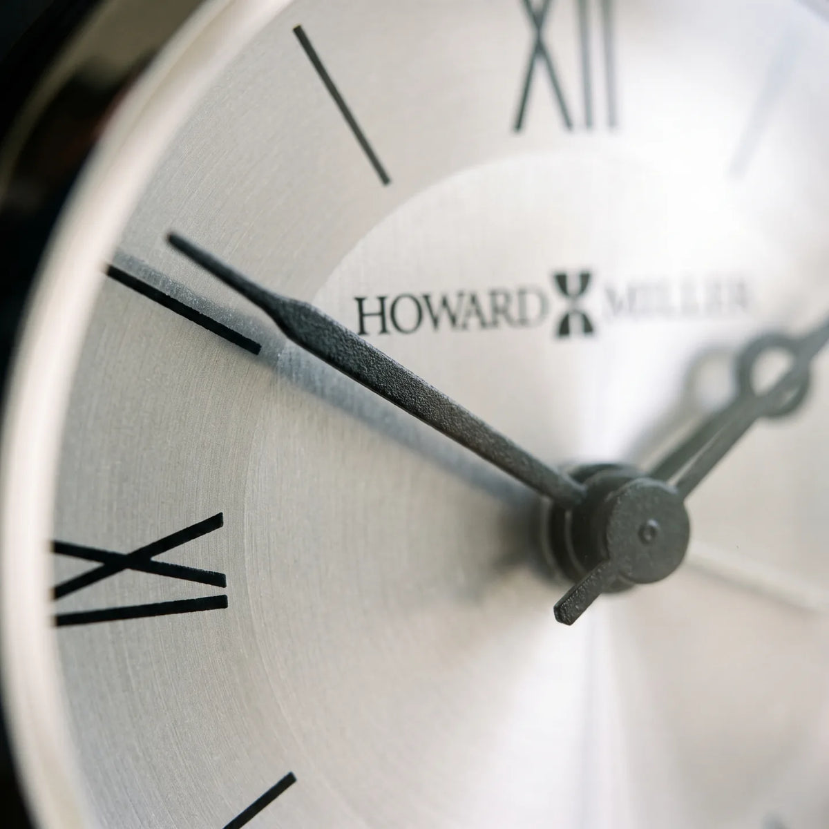 Howard Miller Noir Peak, macro close-up of the hands and dial