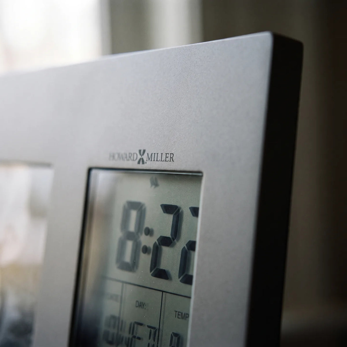 Howard Miller Picture This Tabletop Clock, macro close-up of the frame and display