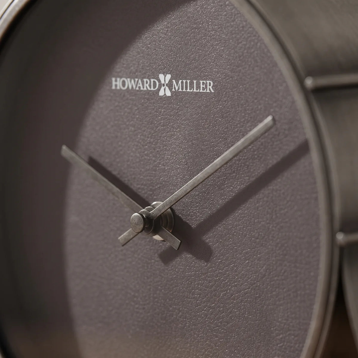 Howard Miller Seeley Mantel Clock, macro close-up of the hands and dial