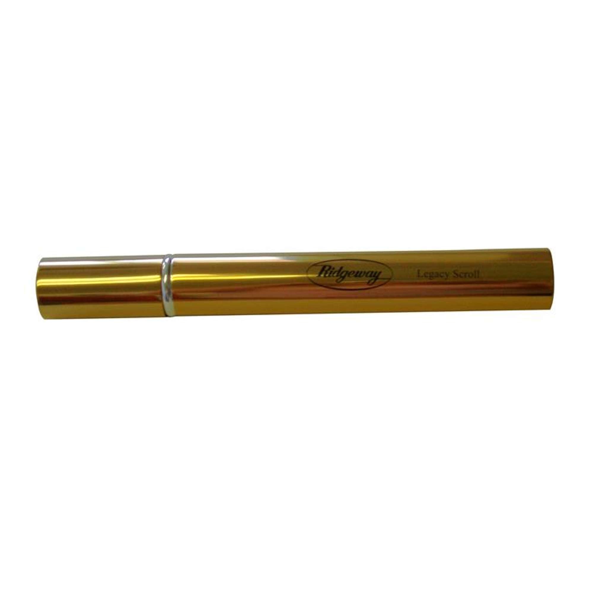 A gold tube of lip gloss with the brand name visible.