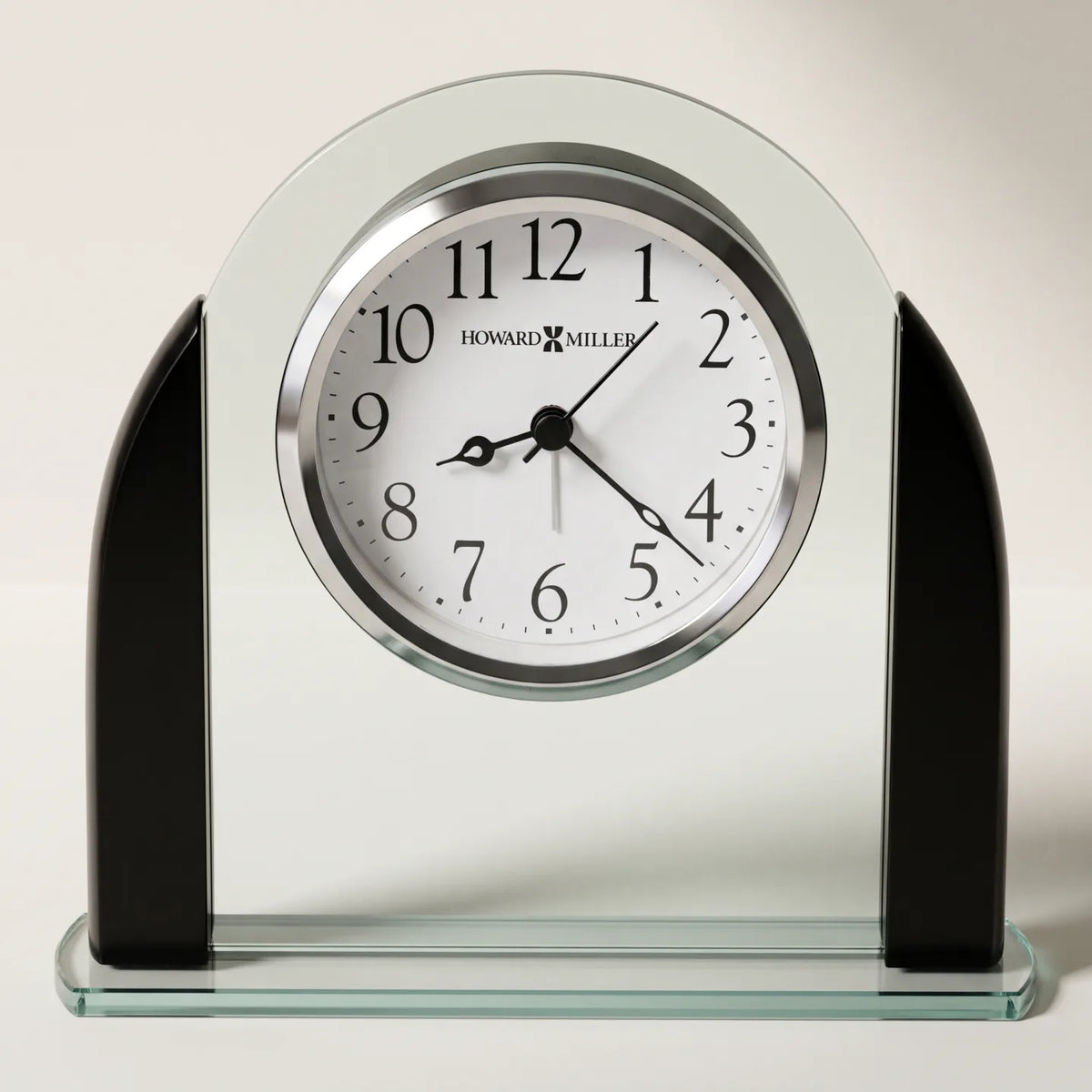 Howard Miller Aden Tabletop Clock, 6-inch, front view on a plain white background