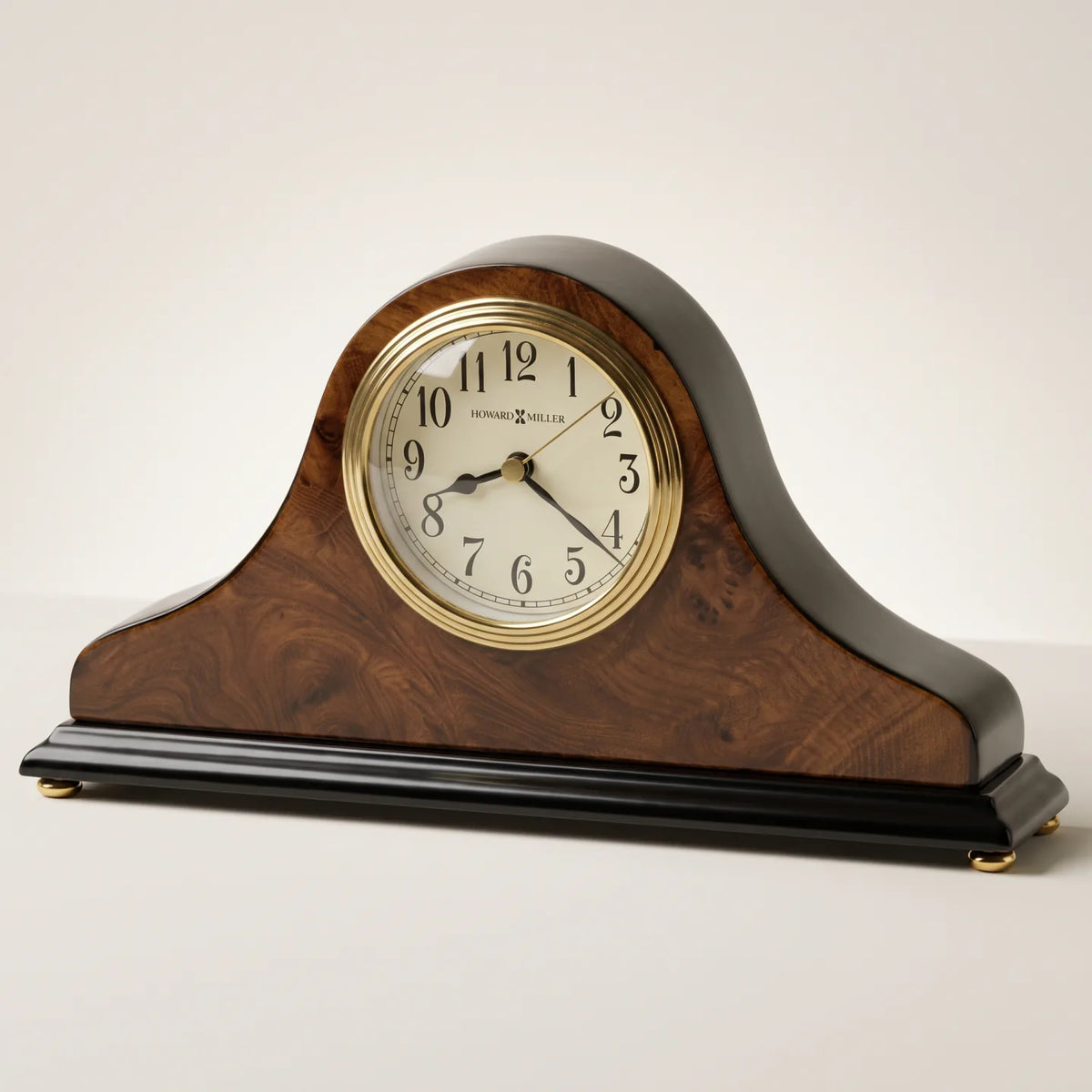 Howard Miller Baxter Tabletop Clock, 10-inch, front view on a plain white background