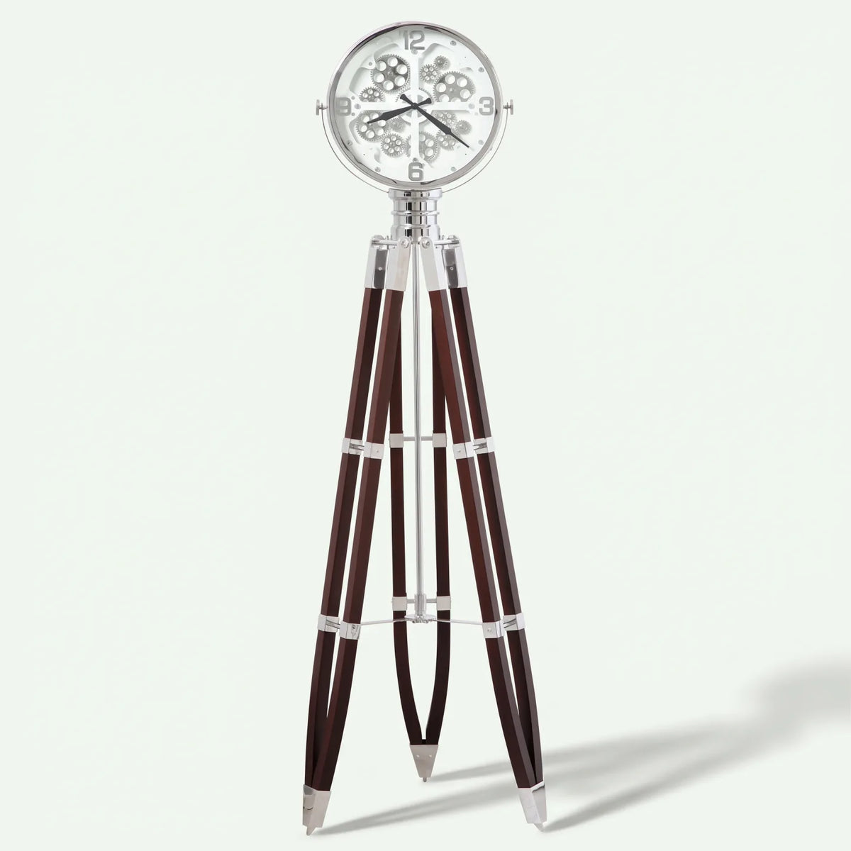 Howard Miller Caspian Tripod Grandfather Clock, 74-inch, front view on a plain white background