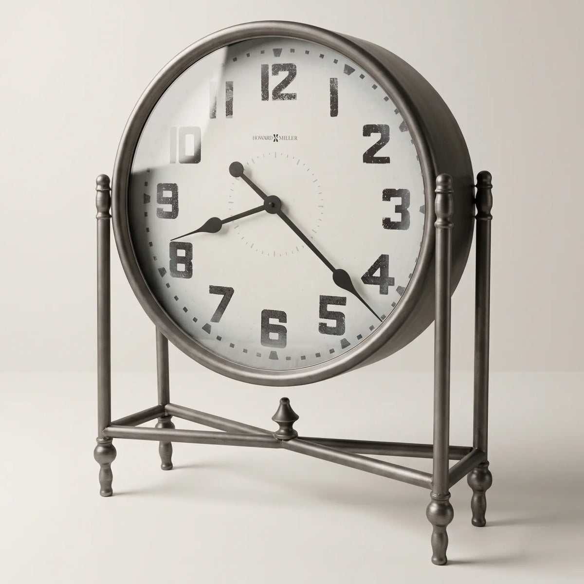 Howard Miller Childress Mantel Clock, 27-inch, front view on a plain white background