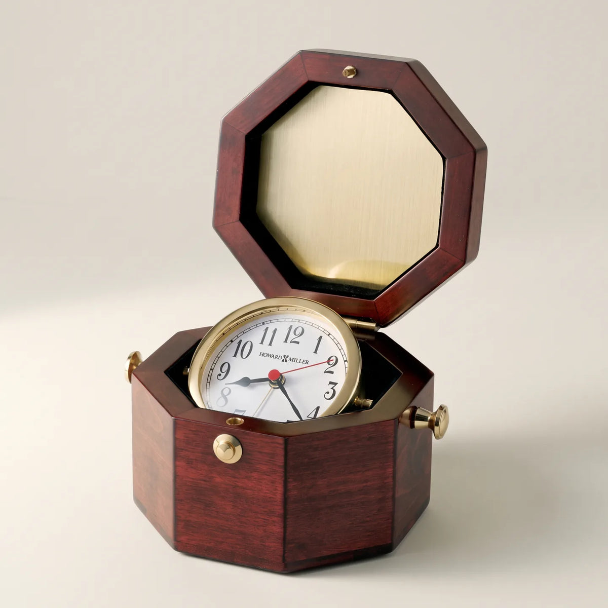 Howard Miller Chronometer Tabletop Clock, 7-inch, front view on a plain white background