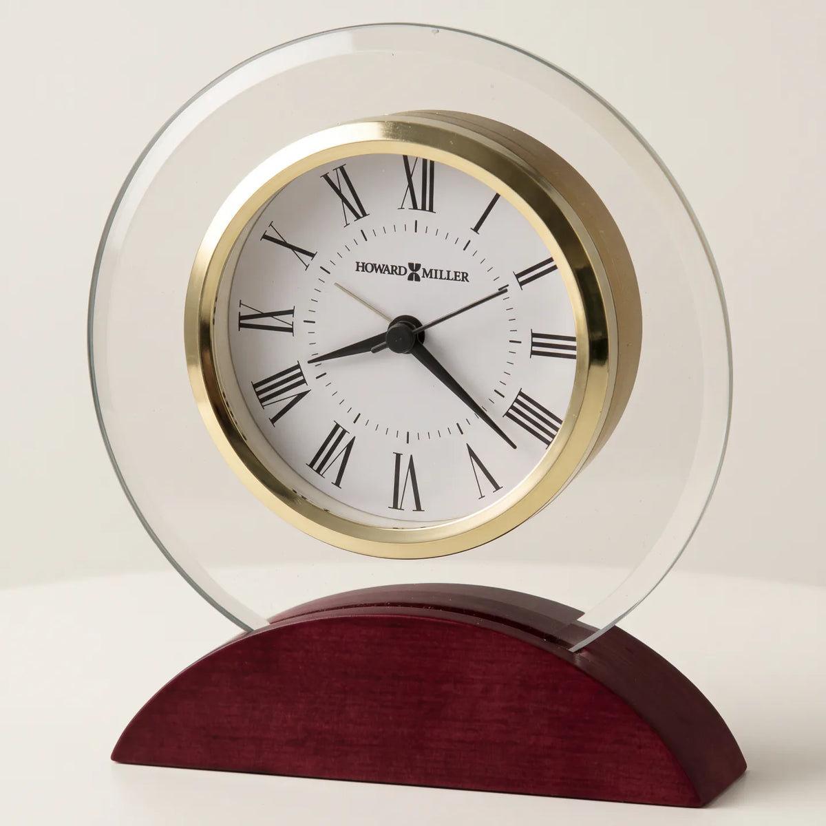 Howard Miller Dana Tabletop Clock, 6-inch, front view on a plain white background