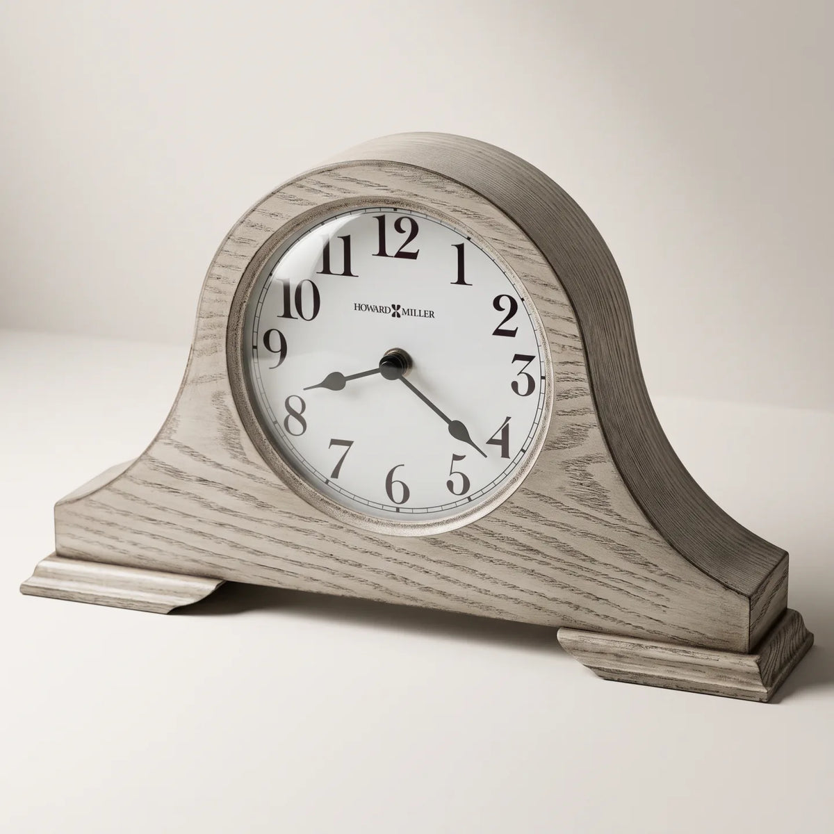 Howard Miller Emma Mantel Clock, 14-inch, front view on a plain white background