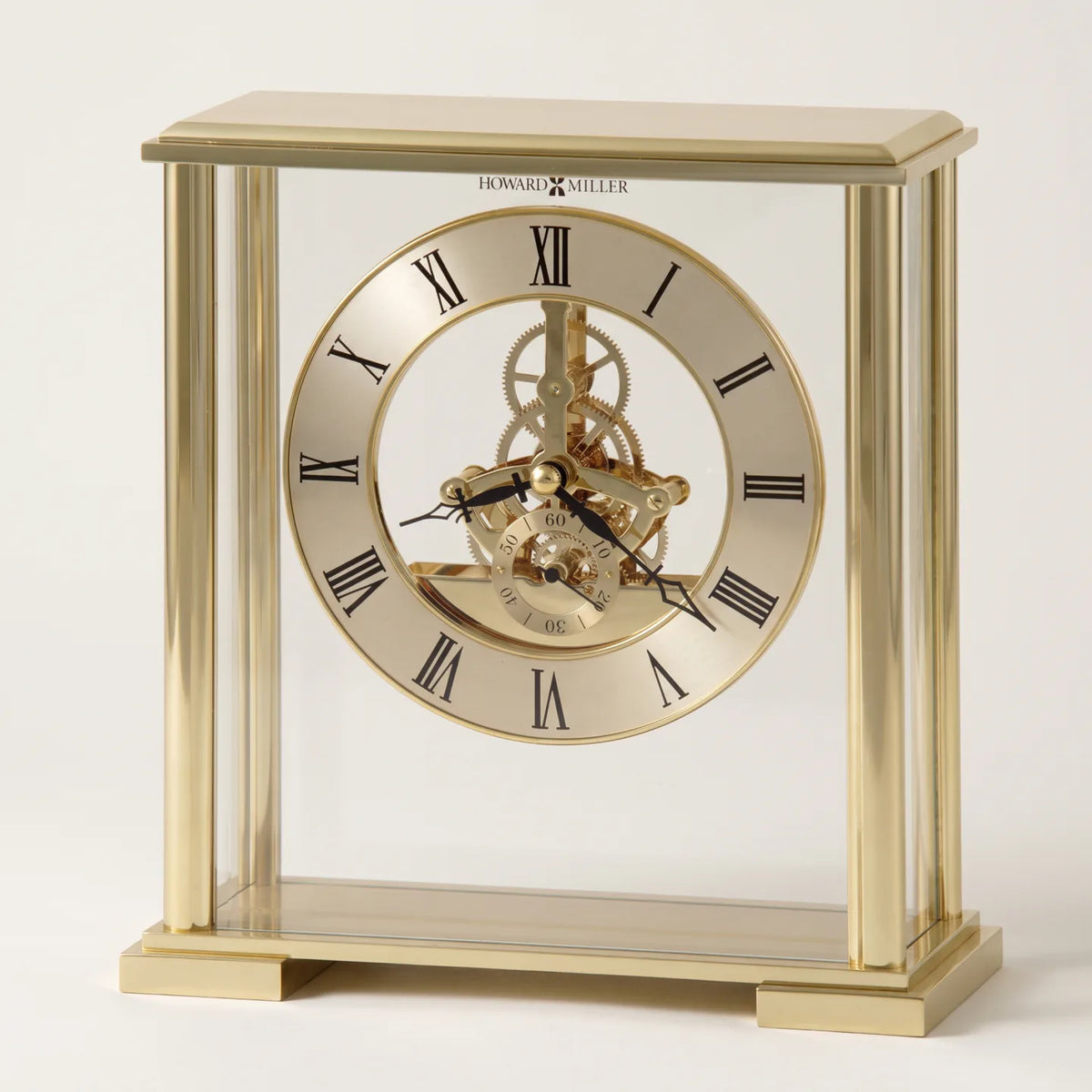 Howard Miller Fairview Tabletop Clock, 8-inch, front view on a plain white background