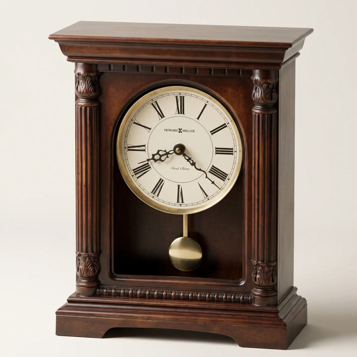 Howard Miller Langeland Mantel Clock, 14-inch, front view on a plain white background