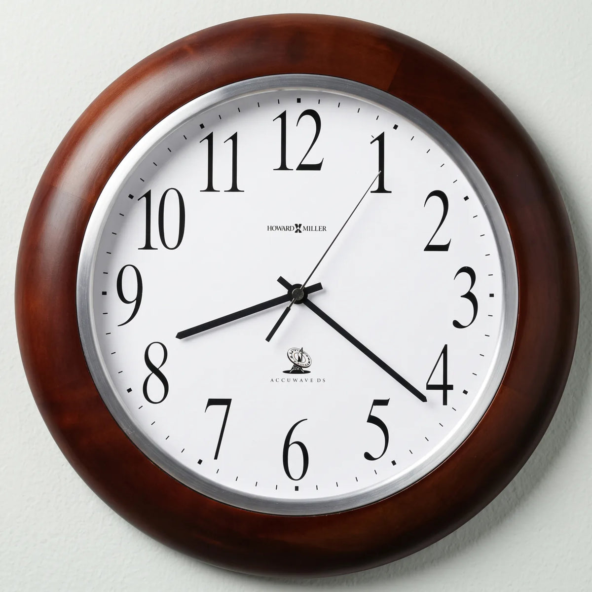 Howard Miller Murrow Wall Clock, 14-inch, front view on a plain white background