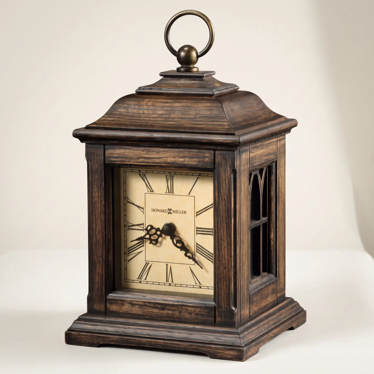 Howard Miller Talia Mantel Clock, 9-inch, front view on a plain white background