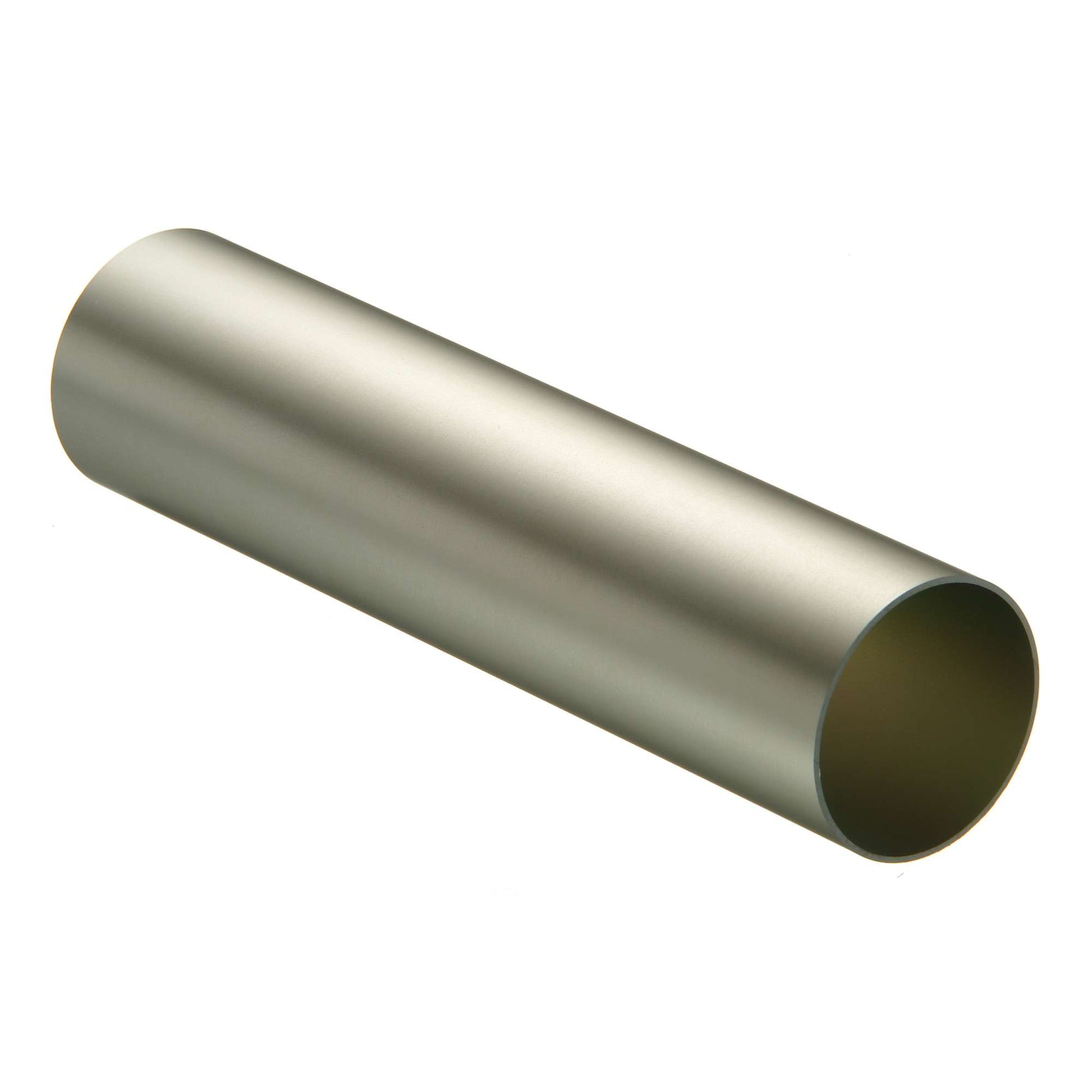 A cylindrical metal tube with a smooth surface.