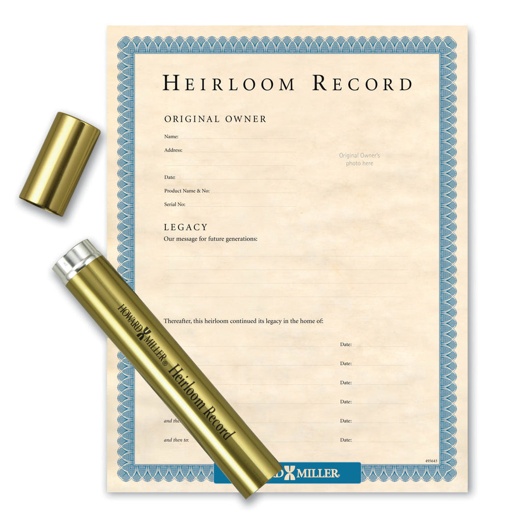 610009 Brass Tube & Heirloom Document