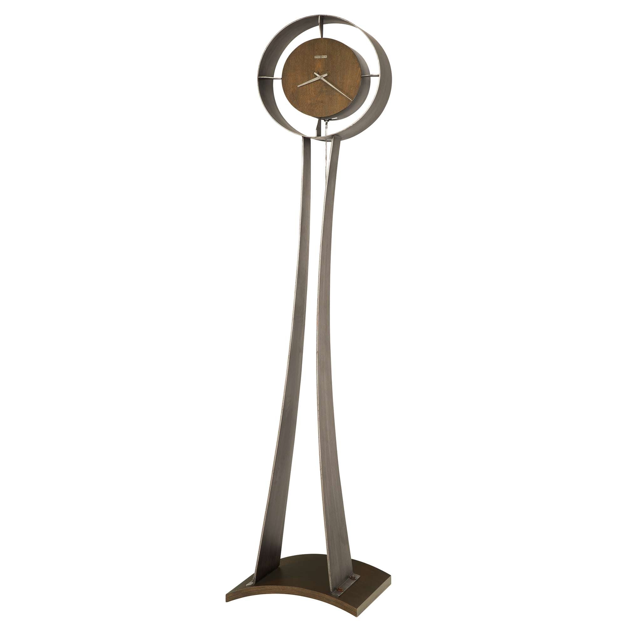 Modern tall clock with a sleek design and circular clock face