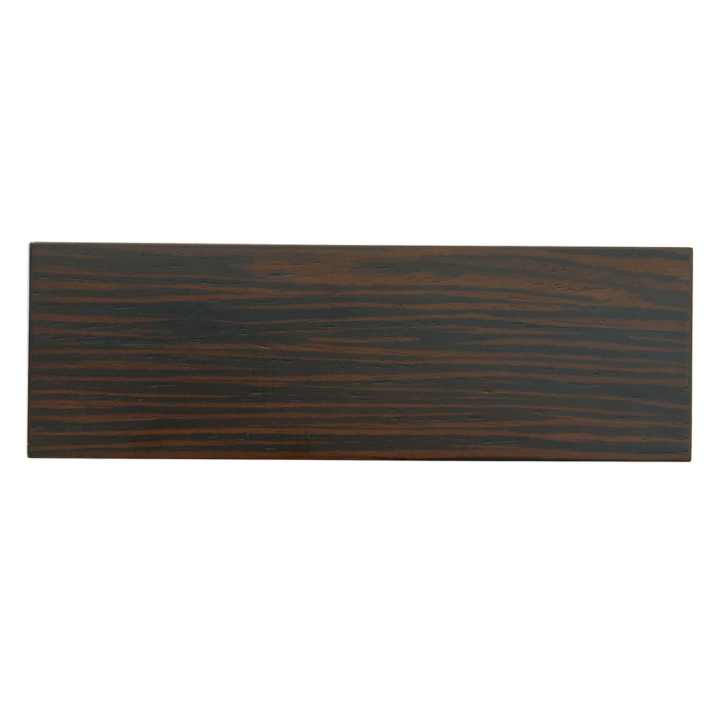 Dark wood rectangular panel with fine grain pattern