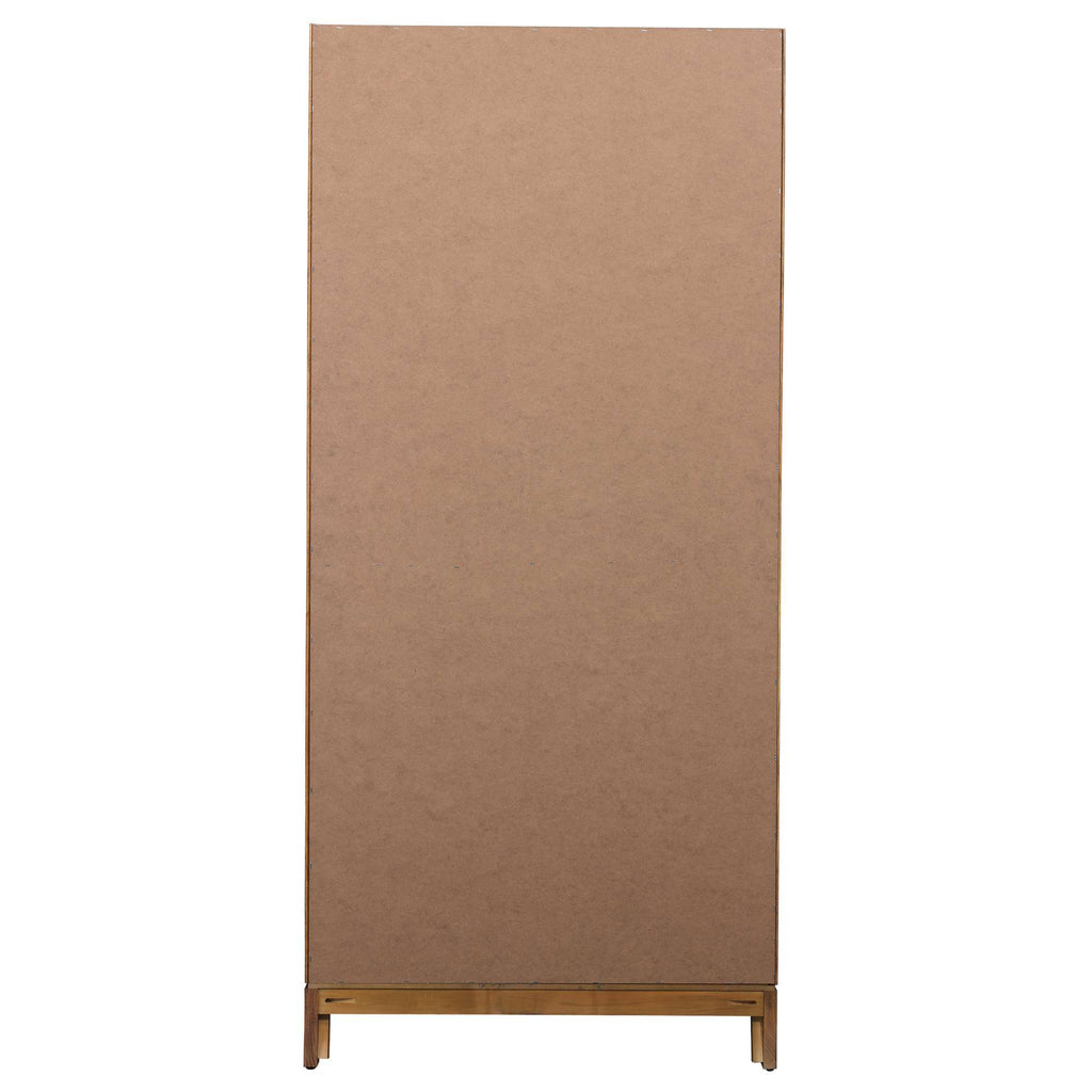 Plain brown panel on a wooden stand