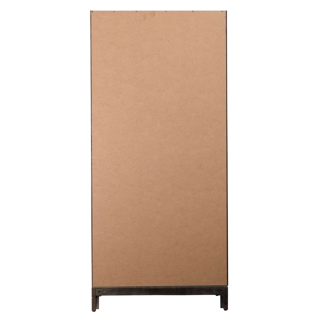 Plain brown vertical board on a metal stand.